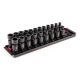 TEKTON 3/8 in. Drive 6-Point Universal Joint Impact Socket Set with Rails and Tray, 21-Piece (5/16-3/4 in., 8-19 mm) SID97200