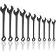 NEIKO Jumbo Combination Wrench Set, SAE, 12-Point, 1-5/16 in. to 2 in. for Large Vehicles, Black Oxide Finish (10-Piece) 03129A