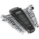 VEVOR Combination Wrench Set, 16-Piece Ratcheting Wrench Set with organizer rack, Cr-V Steel Wrench Set Metric 8 mm to 24 mm ZXBSTZGDK16PX3TR1V0