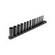 TEKTON 1/4 in. Drive Deep 12-Point Impact Socket Set with Rail, 13-Piece (5/32-11/16 in.) SID90105