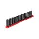 TEKTON 1/4 in. Drive Deep 6-Point Impact Socket Set with Rail, 16-Piece (4-17 mm) SID90103