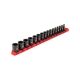 TEKTON 1/4 Inch Drive 6-Point Impact Socket Set with Rail, 16-Piece (4-17 mm) SID90102
