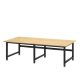 96 in. W x 48 in. D 6-Leg Heavy Duty Workbench with Rubber Wood Tabletop 4d6019648RB