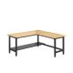 72 in. W L-shaped Heavy Duty Workbench with Rubber Wood Tabletop 4d601L72RB