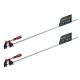‎POWERTEC 36 in. Steel Bar Clamp Set with 600 lbs. Loads Limit and 2-1/2 in. Throat, Quick Adjust and Release F Clamp (2-Piece) 71920N