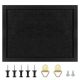 NVNOO 11.8 in. x 8.6 in. x 0.7 in. Outdoor/Indoor Black Cork Bulletin Board for Office, School and Home (1-pack) 2S3V9I0K