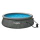 Funsicle QuickSet Ring Top Designer 12 ft. Round 36 in. Deep Inflatable Pool, Dark Herringbone P1A01236A-HD