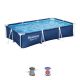 Bestway 9.8 ft. x 6.6 ft. Rectangular 26 in. Metal Frame Above Ground Swimming Pool Set 56412E-HD