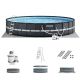 Intex Ultra 18 ft. x 52 in. Steel Frame Round Above Ground Swimming Pool Set with Pump 26329EHD