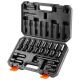SKYSHALO 3/8 in. 360 Degree Swivel Impact Sockets Set 6 Point Drive Bit Ratchet Tool Kit Case (14-piece) CJTTZJ1CRMO10JEDIV0-SK0311