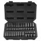 SKYSHALO 1/4 in. Impact Sockets Set 6 Point Drive Bit Ratchet Tool Kit Case (48-piece) CJTTZJ1CRMO41B6ARV0-SK0312