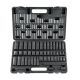 SKYSHALO 3/8 in. Drive Impact Socket Set, 48-Piece Socket Set SAE 5/16 in. - 3/4 in. and Metric 8-22 mm, 6-Point Cr-V Alloy Steel CJT38SAECRV48ZGF4V0-250317