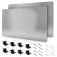 NVNOO 17.1 in. x 11.8 in. Outdoor/Indoor Metal Magnetic Bulletin Board to Display for Wall Cubicle Cabinet, Silver (2-Pack) 7Y5O8Q6U