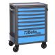 Beta RSC24 Heavy Duty 29 in. Wide Blue Steel Rolling Tool Box, 8-Drawers, Ball Bearing Slides, 5 in. Casters, Made in Italy RSC24/8-B
