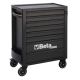 Beta RSC24 Heavy Duty 29 in. Wide Black Steel Rolling Tool Box, 7-Drawers, Ball Bearing Slides, 5 in. Casters, Made in Italy RSC24/7-N