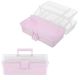 Stalwart 14 in. L x 7.87 in. W Plastic Tackle Box Organizer, Pink 75-TS2022