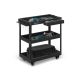 LITEKON Tool Storage 29.5 in.-330 Lbs Capacity Tool Cart on Wheels Black KF100265-03