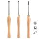 SKYSHALO Wood Lathe Chisel Set, 3 PCS Woodworking Turning Tools, Includes Square, Round, 7.87 in. Comfortable Grip Handles MBMGCD3JYTSFY1V1VV0-S514