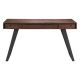Simpli Home - Lowry Rectangular Modern Industrial Solid Acacia Wood 2-Drawer Table - Distressed Charcoal Brown
