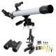 National Geographic - 50mm Refractor Telescope Deluxe Adventure Set - Silver
