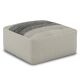 Simpli Home - Sabella Square Woven Pouf - Grey and White