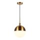 Camden&Wells - Orb Large Globe Frosted Glass Pendant - Brass