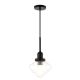 Camden&Wells - Zariza Clear Glass Pendant - Blackened Bronze