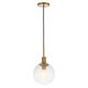 Camden&Wells - Walker Seeded Glass Pendant - Brass