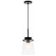 Camden&Wells - Elwood Clear Glass Pendant - Blackened Bronze