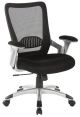 OSP Home Furnishings - Screen Back Office Chair w/ Mesh Seat - Black