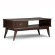 Simpli Home Draper Mid Century Coffee Table - Medium Auburn Brown