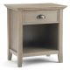 Simpli Home Acadian Bedside Table - Distressed Grey