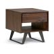 Simpli Home Lowry End Table - Distressed Charcoal Brown