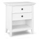 Simpli Home Amherst Bedside Table - White
