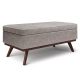 Simpli Home Owen Lift Top Large Coffee Table Storage Ottoman - Distressed Grey