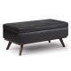 Simpli Home Owen Lift Top Large Coffee Table Storage Ottoman - Distressed Black