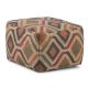 Simpli Home Johanna Square Pouf - Kilim Patterned
