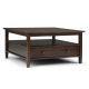 Simpli Home Warm Shaker Square Coffee Table - Tobacco Brown