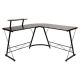Flash Furniture L-Shaped Computer Desk, Gaming Desk, Home Office Desk, Frame - Black/Black