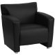 Flash Furniture - Hercules Majesty Series LeatherSoft Chair w/ Extended Panel Arms - Black