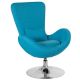 Flash Furniture Egg Series Side Reception Chair - Aqua Fabric