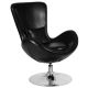Flash Furniture Egg Series Side Reception Chair - Black LeatherSoft