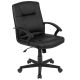 Flash Furniture - Flash Fundamentals Mid-Back Padded Task Office Chair w/ Arms, BIFMA Certified - Black