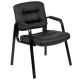 Flash Furniture - Flash Fundamentals Executive Reception Chair w/ Metal Frame, BIFMA Certified - Black