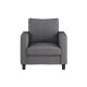 CorLiving Georgia Fabric Accent Chair Grey