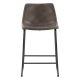 CorLiving Palmer Modern Mid Back Counter Height Distressed Barstool, (Set of 2) - Grey