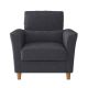 CorLiving Georgia Upholstered Accent Chair Dark Grey
