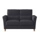 CorLiving Georgia Upholstered Loveseat Sofa Dark Grey