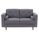 CorLiving Mulberry Fabric Upholstered Modern Loveseat Grey