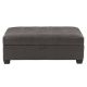 CorLiving Antonio Tufted Storage Ottoman Dark Grey